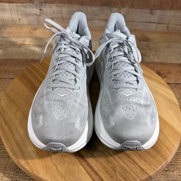 Hoka Clifton 10 Shoes Mens 11.5 Grey Running Cushioned Road Sneakers - Picture 2 of 9